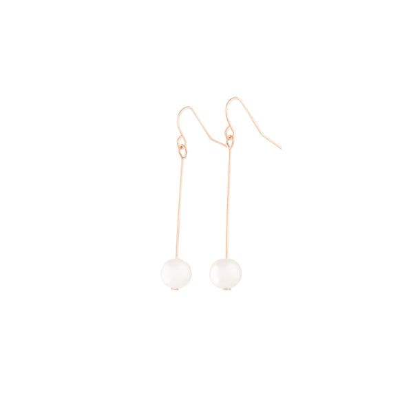 Rose Gold Dainty Double Pearl Earrings - Lovisa